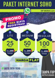 Harga Paket Provider Internet SOHO di Jakarta, Bogor, Depok, Tangerang, Bekasi, Serang, Banten, Subang, Purwakarta, Bandung dan sekitarnya