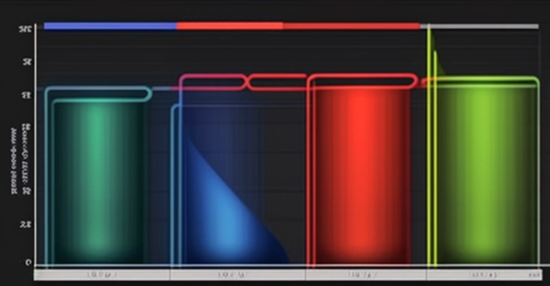 Grafik overlapping channels pada jaringan wifi 2.4ghz yang menyebabkan interferensi