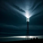 Perangkat antena radio wireless point to point kelas enterprise yang terpasang kokoh pada tower menara komunikasi menahan cuaca ekstrem
