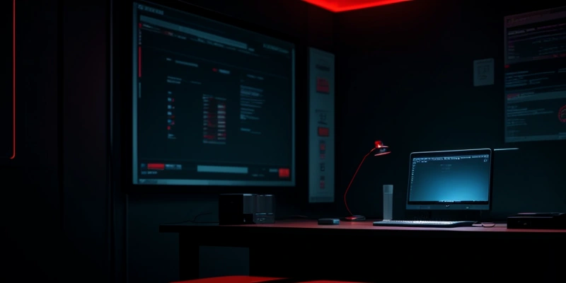 ilustrasi router mikrotik yang sedang diserang oleh hacker menggunakan botnet global