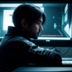 orang sedang asyik bermain game di pc menggunakan kabel lan dari router mahal