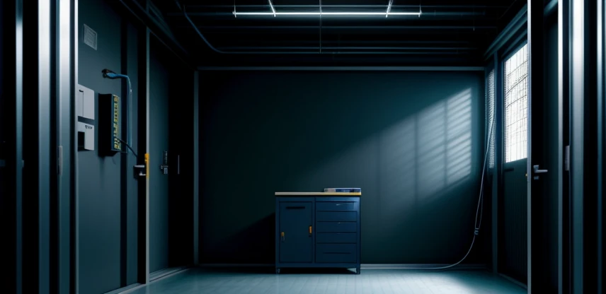 Diagram instalasi perangkat keras switch distribution manageable pada dinding panel komunikasi wiring closet