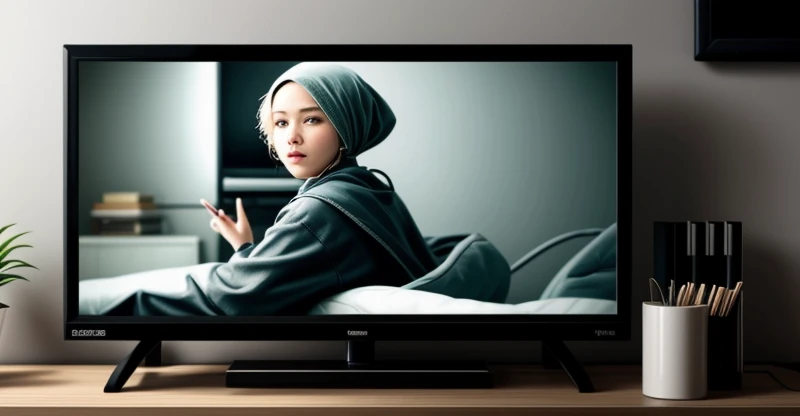 Orang memegang remote mematikan decoder STB TV kabel dan beralih ke Smart TV
