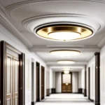 alat access point wifi enterprise terpasang rapi di plafon lorong kamar hotel