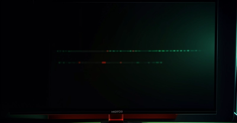 layar monitor menampilkan grafik candlestick crypto dengan ping indikator hijau stabil