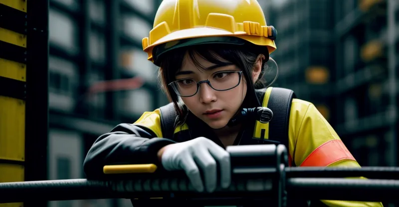 teknisi instalasi jaringan sedang melakukan proses splicing kabel