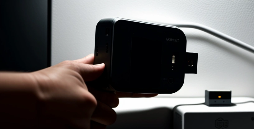 seseorang mencabut colokan adaptor router wifi dari stop kontak di dinding