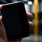 seseorang memantau cctv pabrik melalui layar handphone dengan koneksi lancar