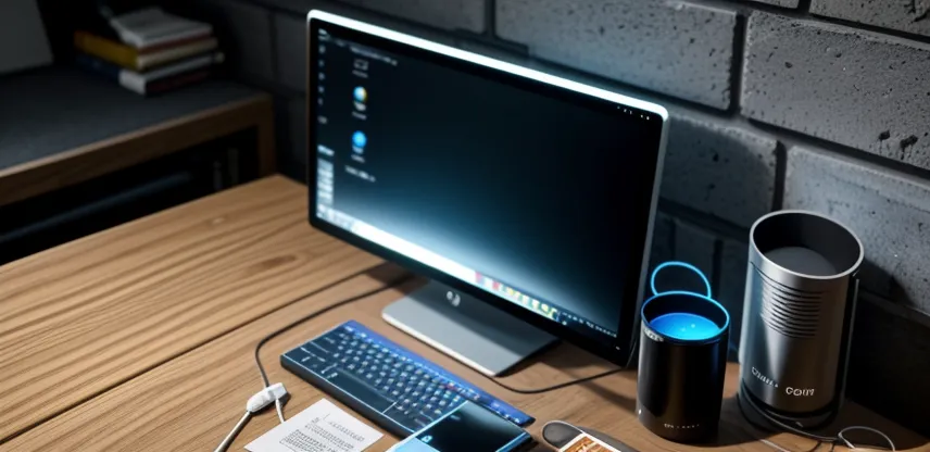 Ilustrasi router mesh memancarkan sinyal menembus dinding tebal rumah.