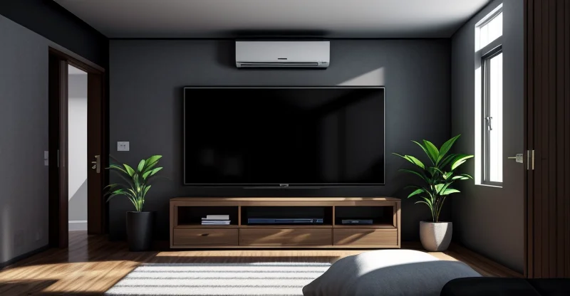 tata letak rumah modern dengan berbagai perangkat elektronik pintar terhubung internet