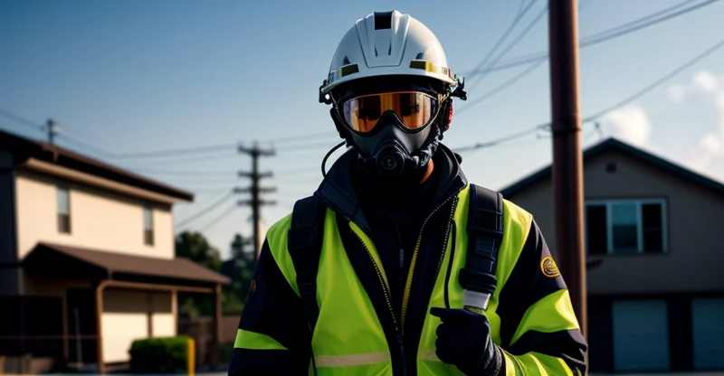 teknisi instalasi jaringan fiber optik tiang perumahan
