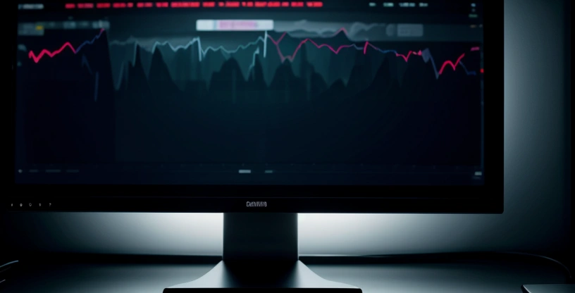 layar monitor menampilkan grafik kalkulasi downtime merah dan perhitungan kompensasi finansial