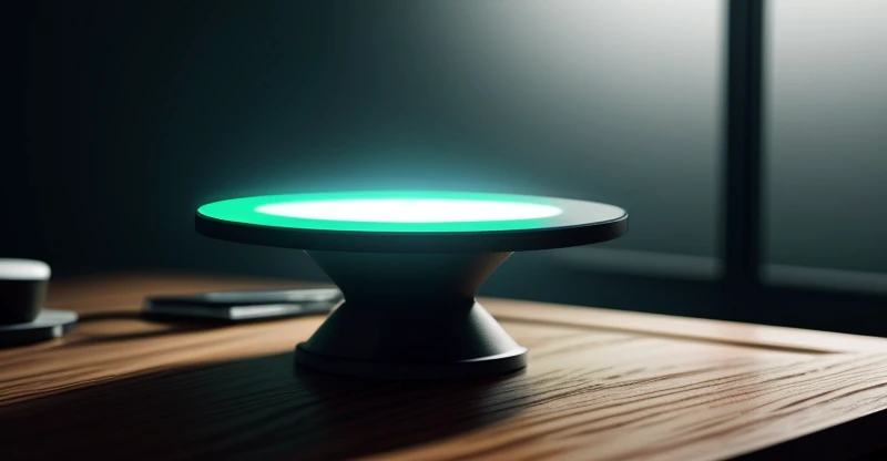 router wifi modern dengan ikon perisai keamanan hijau melayang di atasnya