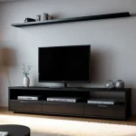 alat router dual band dengan antena besar terpasang di ruang keluarga