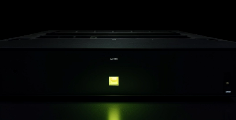 router manajemen bandwidth mikrotik dengan indikator lalu lintas data yang aktif menyala