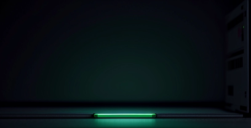 perangkat router mikrotik rb750gr3 warna putih terhubung dengan banyak kabel lan biru