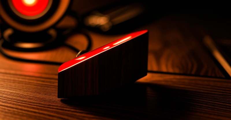 router wifi di rumah dengan lampu indikator merah