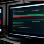 layar laptop menampilkan menu optical information router dengan angka rx power merah