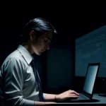 teknisi mengkonfigurasi server mikrotik untuk manajemen bandwidth di ruang server