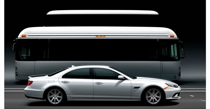 ilustrasi analogi internet broadband sebagai bus kota yang padat dan internet dedicated sebagai mobil sport eksklusif