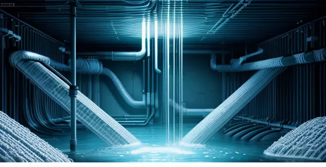 Ilustrasi pipa air analogi pemerataan bandwidth PCQ
