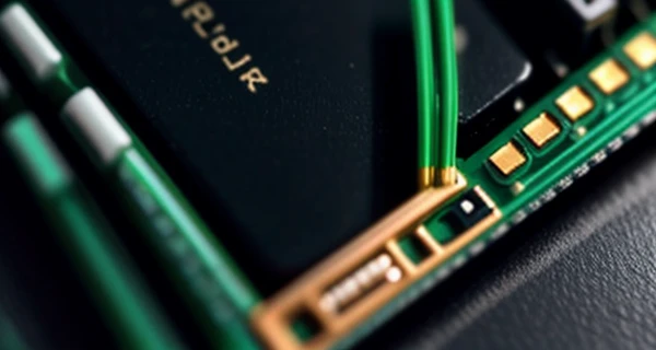 Posisi kartu WiFi mPCIe di dalam laptop dengan dua kabel antena tipis hitam dan putih yang terhubung.