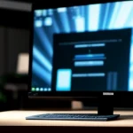 Perangkat keras router bersinar memancarkan gelombang sinyal nirkabel kuat dan stabil