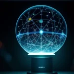 Topologi jaringan SD-WAN yang menghubungkan gedung pencakar langit sebagai pusat dengan puluhan ruko kecil sebagai cabang.