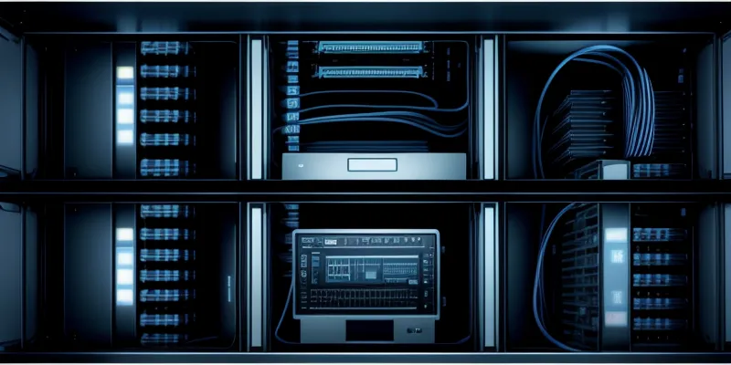 Diagram arsitektur topologi jaringan tiga lapis cisco yang terdiri dari core distribution dan access layer