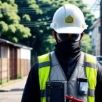 Teknisi senior memonitor ODP tiang dengan Optical Power Meter