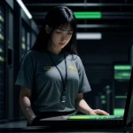 ruang server rak data center yang dikelola teknisi menampilkan konfigurasi bgp