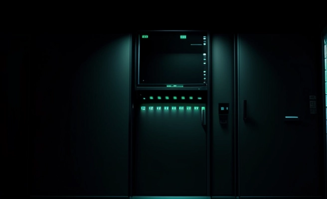 Internet Ruko Lemot? Wajib Pakai Dedicated 1:1 Agar Kasir Tidak Offline Visualisasi server rack modern untuk agen pulsa dengan lampu indikator IP static menyala hijau stabil