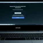 Suasana redup ruangan dengan layar berisi grafik lalu lintas jaringan