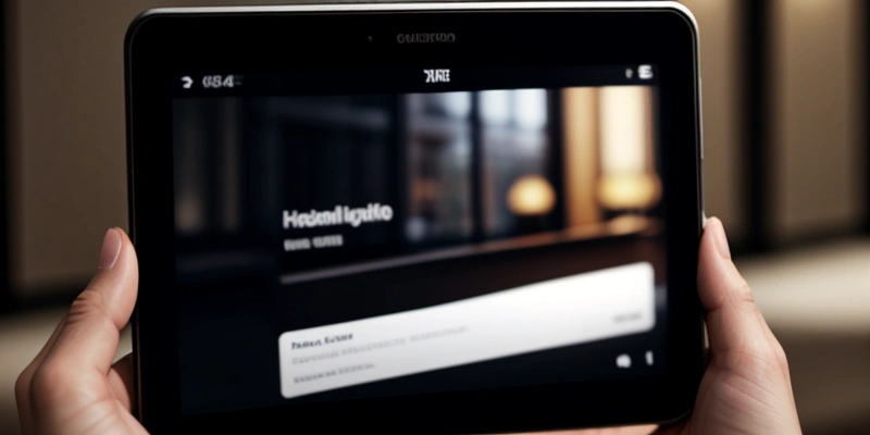 layar smartphone menampilkan halaman login wifi captive portal mewah dengan logo hotel bintang lima