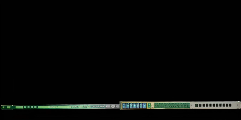 tumpukan router mikrotik ccr kelas enterprise dengan modul sfp+ 10g terhubung melalui kabel patch cord kuning menyala