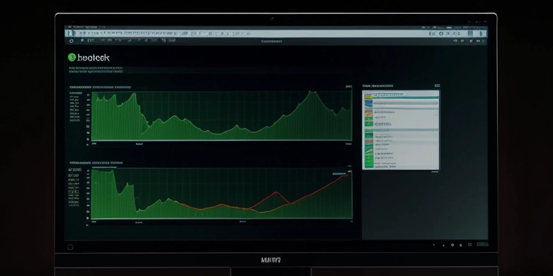 layar monitor menampilkan dashboard mikrotik mengatur prioritas bandwidth untuk jaringan absensi